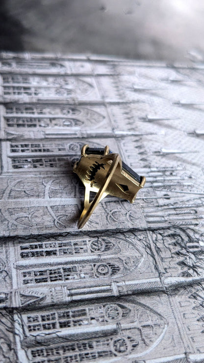 Lilith Spectrolite Coffin Ring