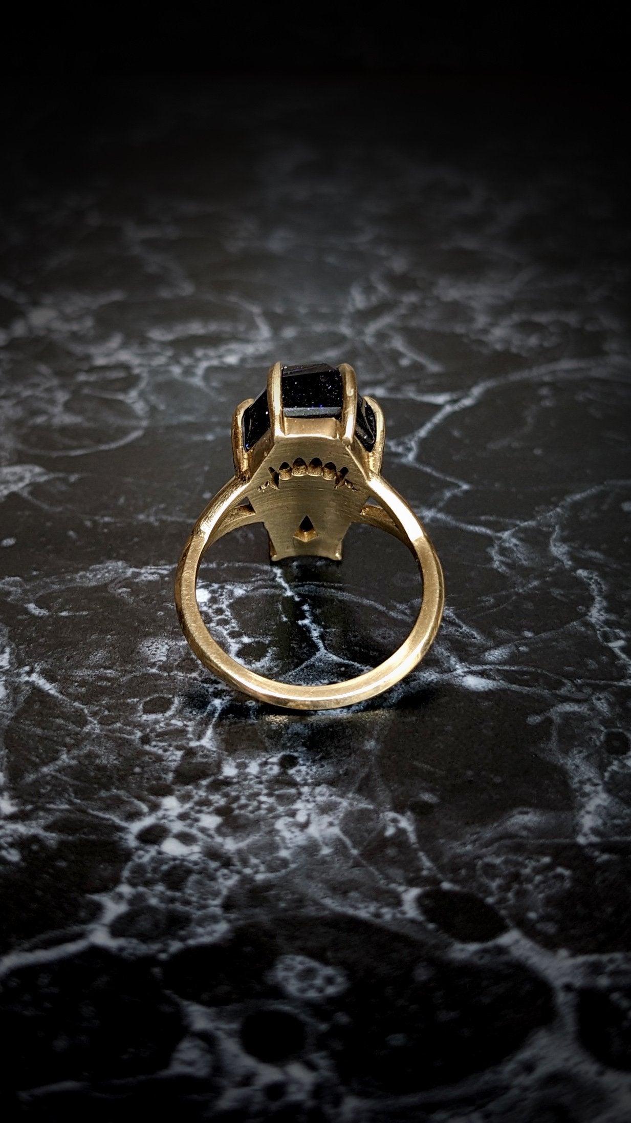 Lilith Spectrolite Coffin Ring