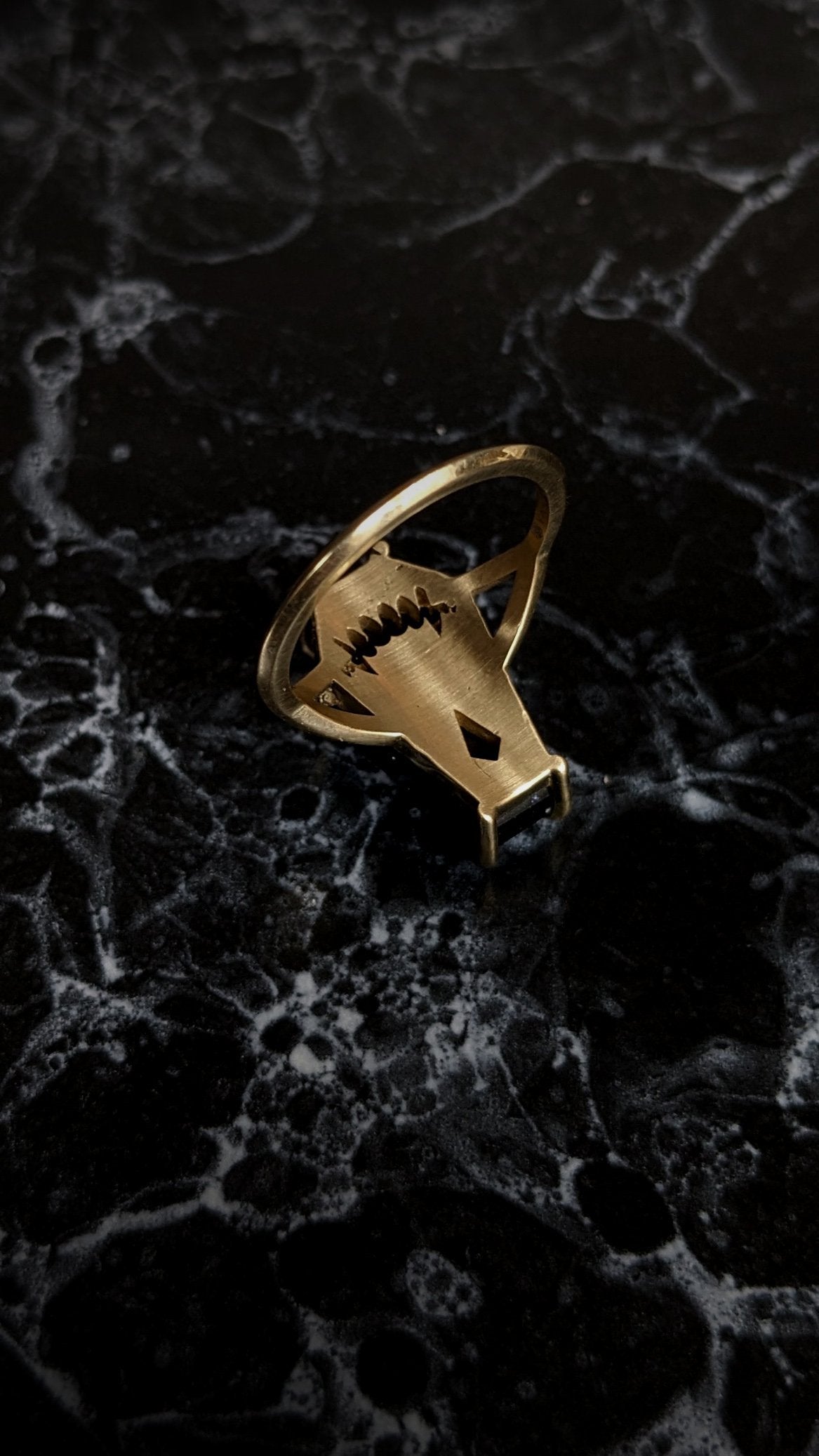 Lilith Spectrolite Coffin Ring