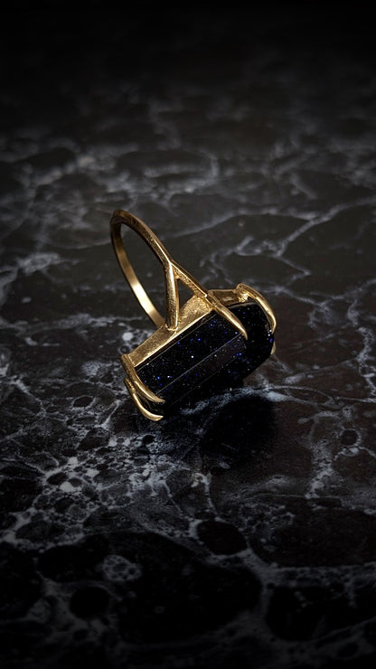 Lilith Spectrolite Coffin Ring