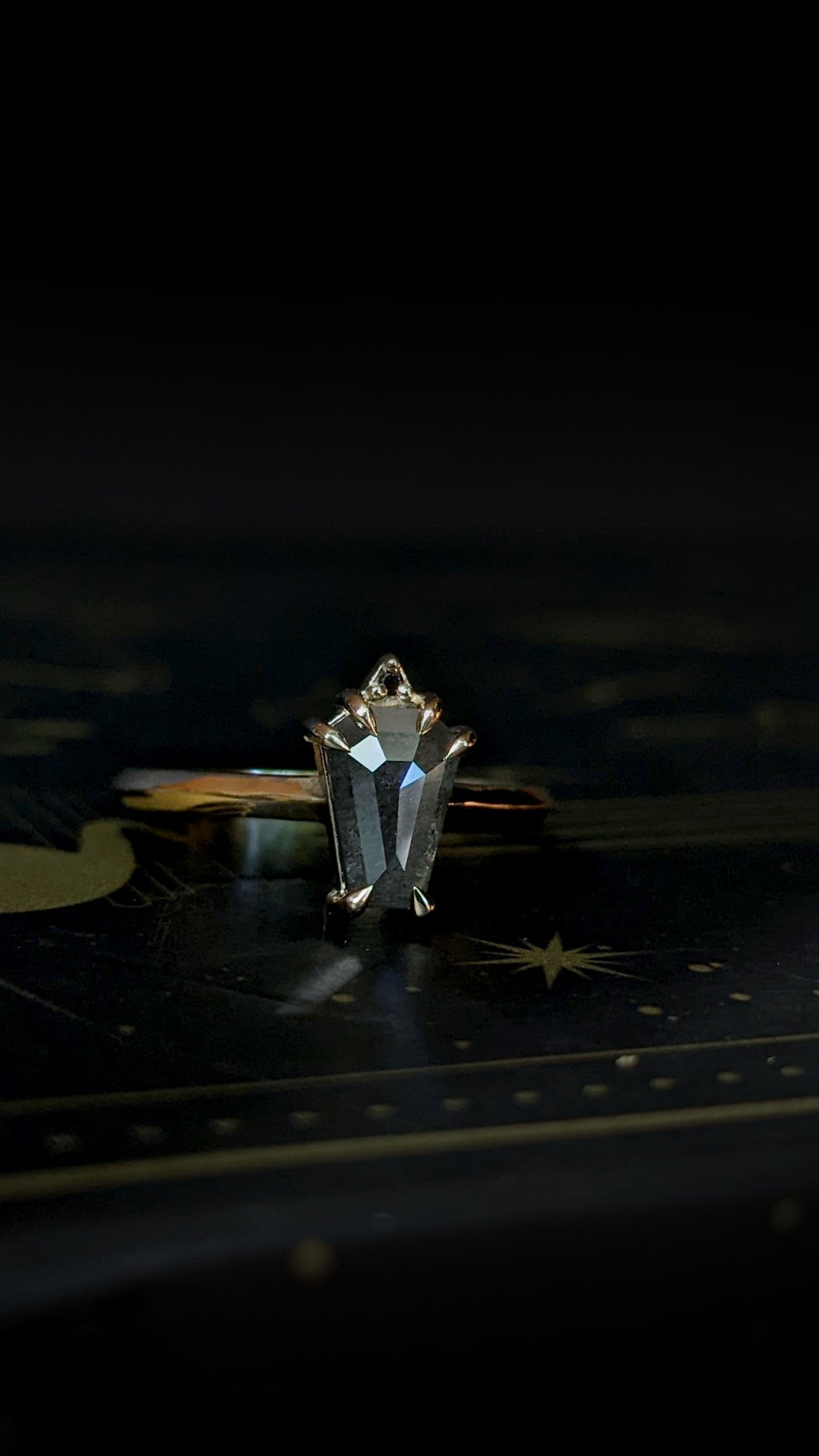 Lilith Coffin Grey Diamond Ring