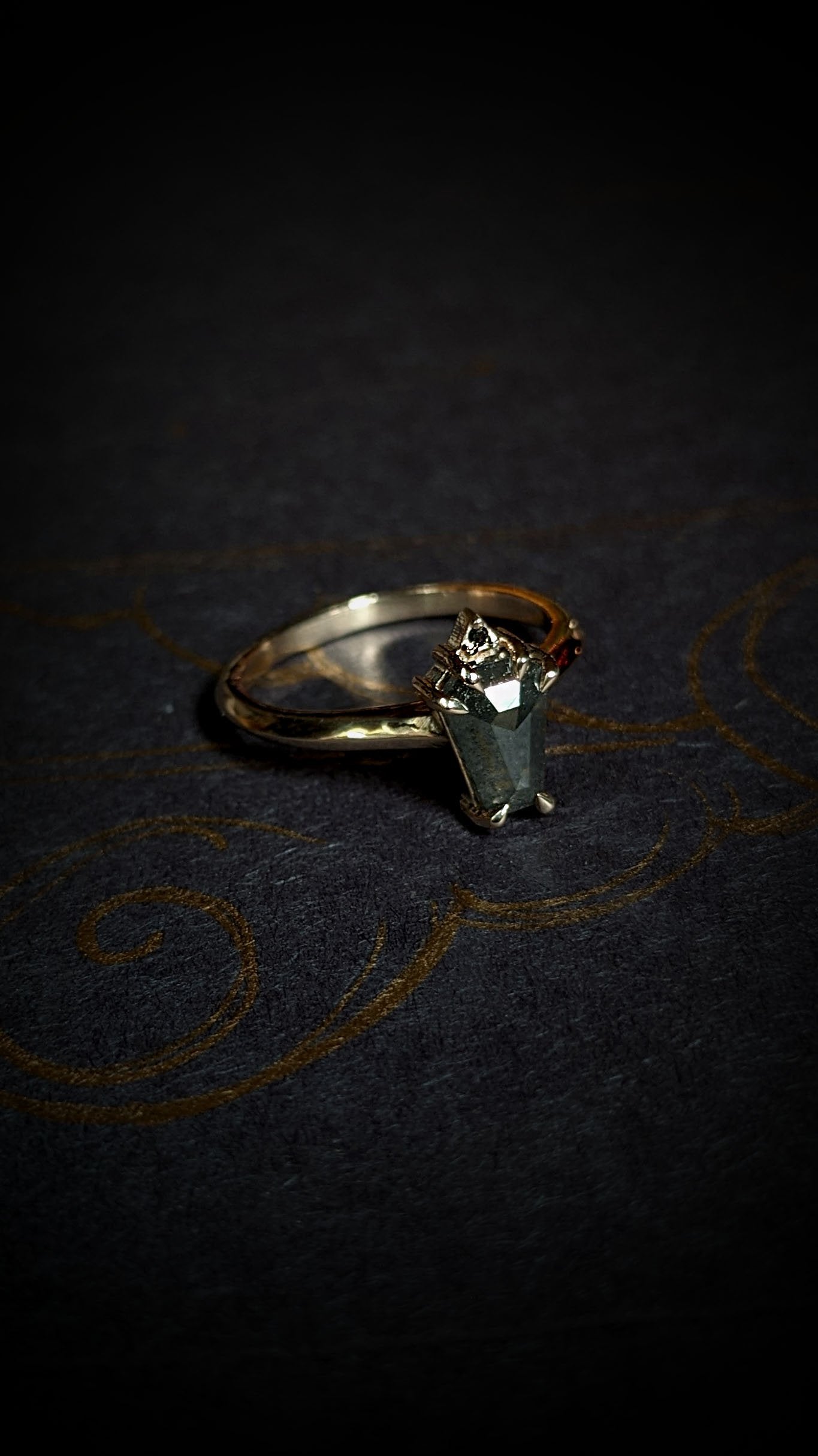 Lilith Coffin Grey Diamond Ring