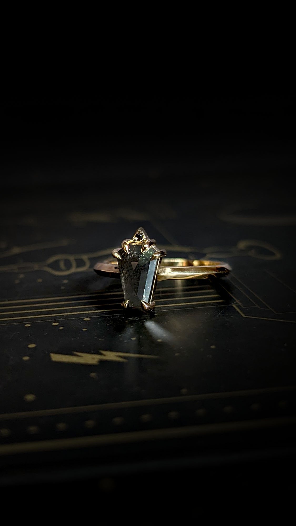 Lilith Coffin Grey Diamond Ring
