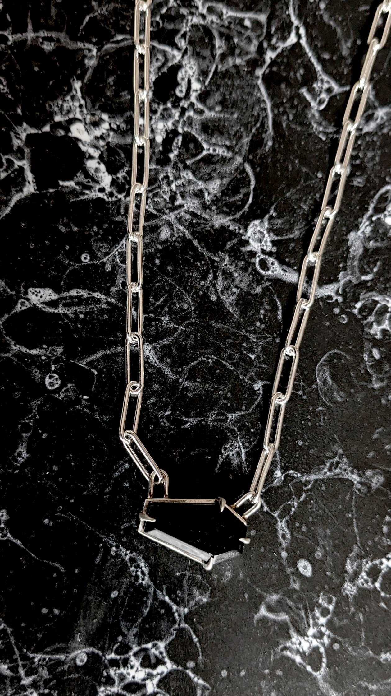 Lilith Onyx Coffin Necklace