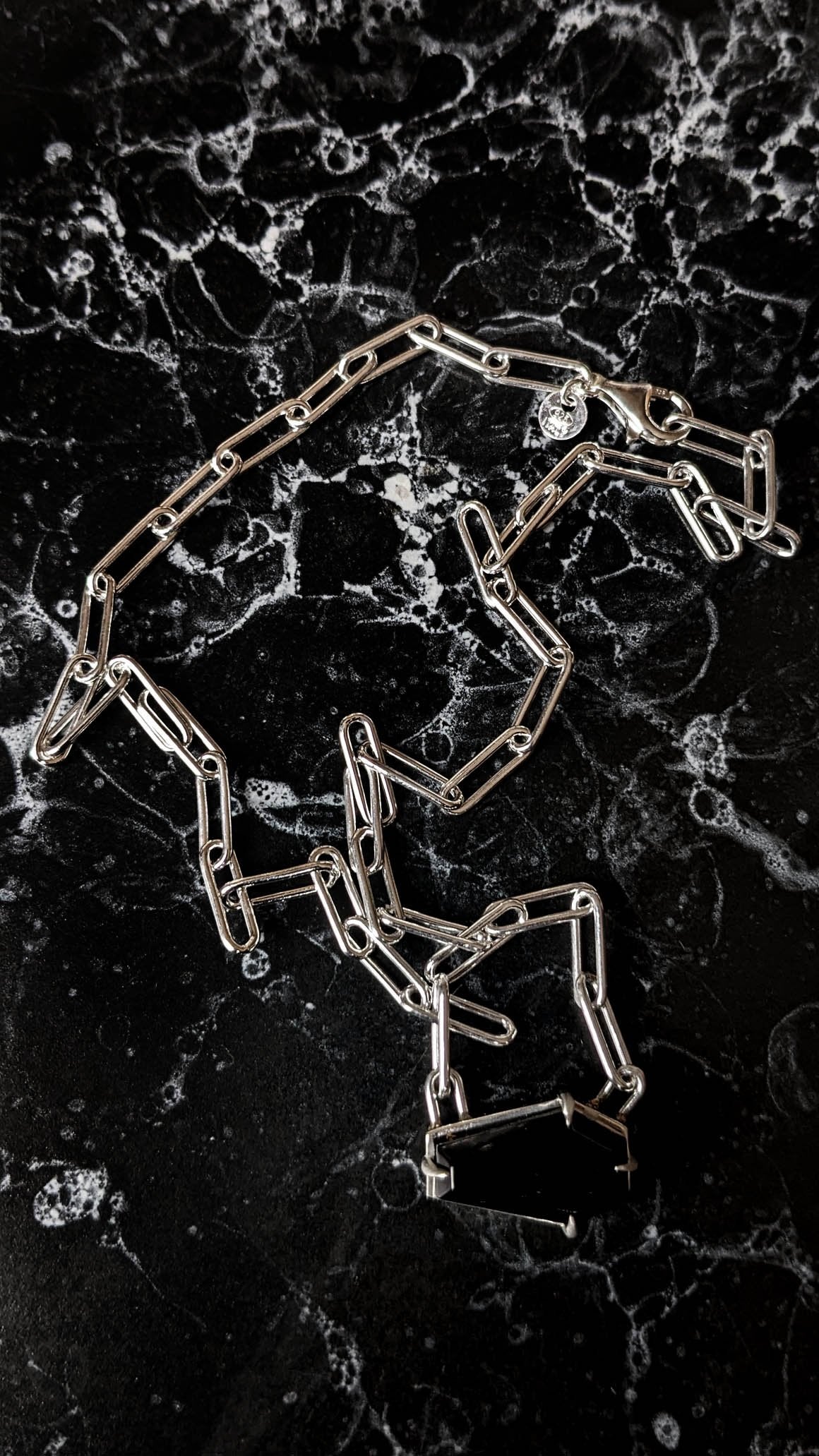 Lilith Onyx Coffin Necklace