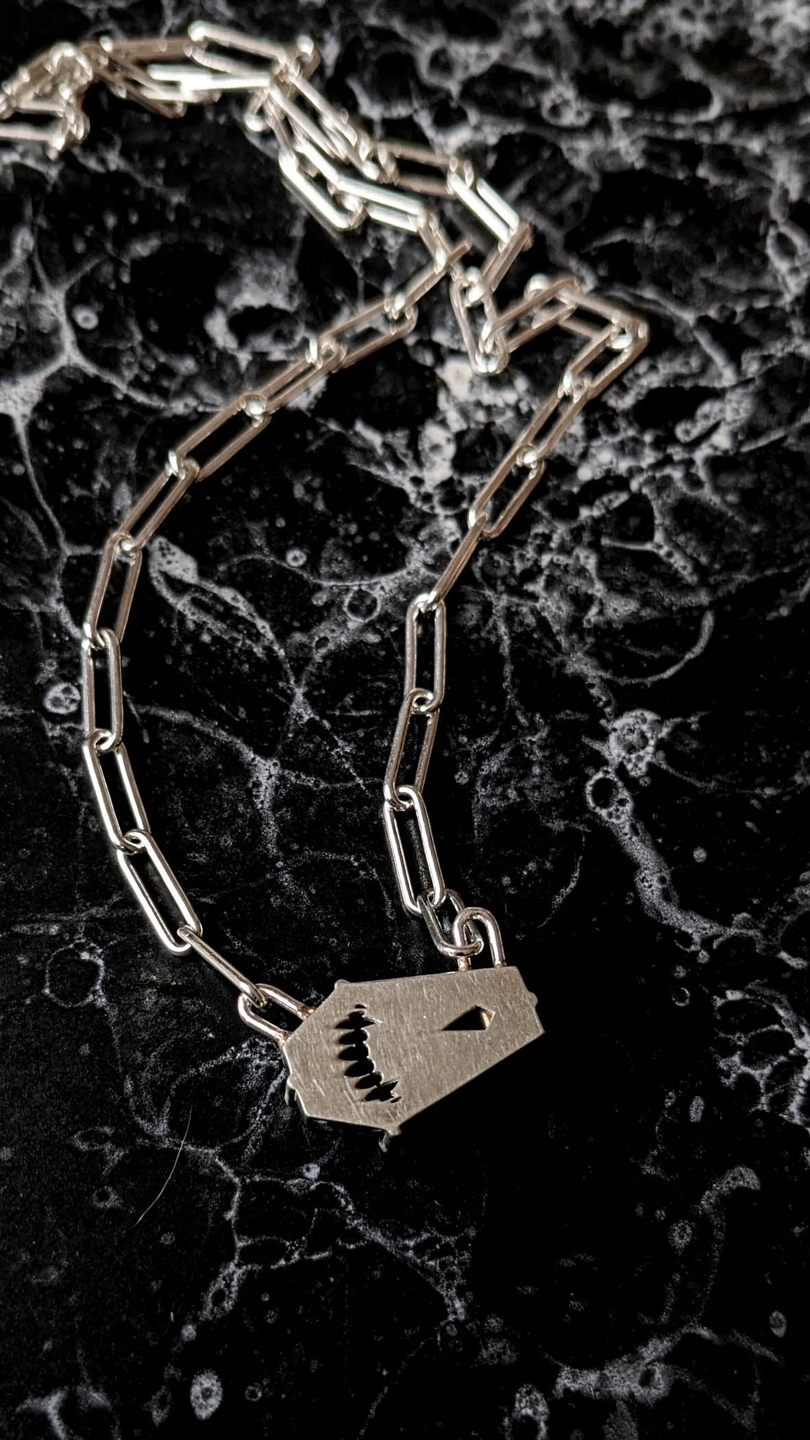 Lilith Spectrolite Coffin Necklace