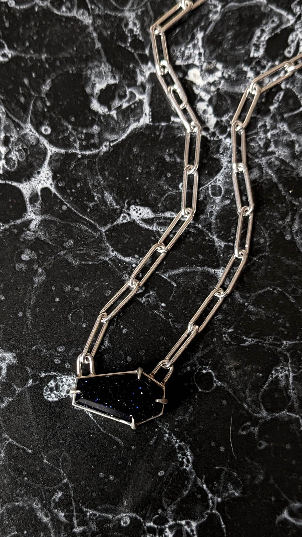 Lilith Spectrolite Coffin Necklace