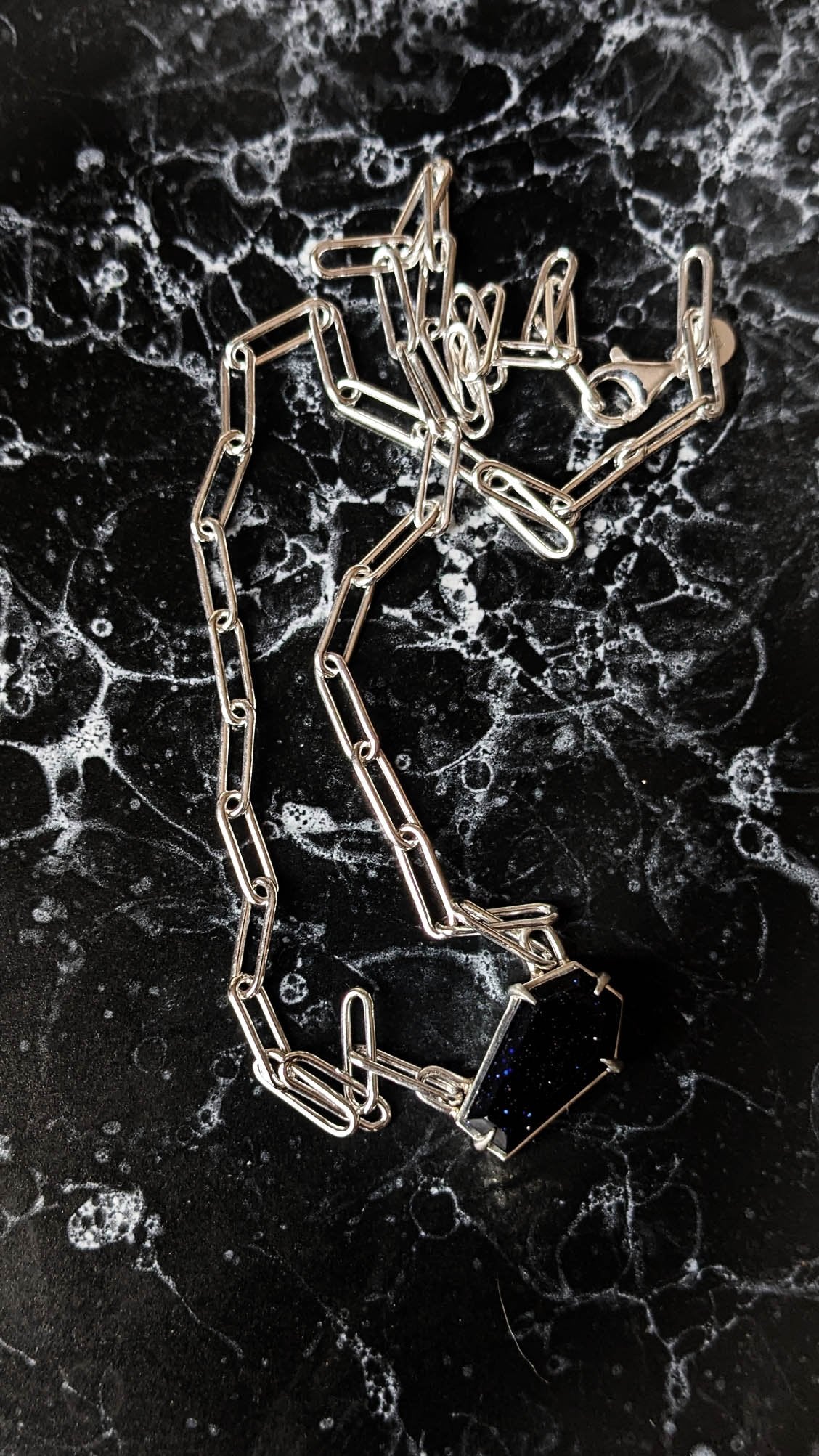 Lilith Spectrolite Coffin Necklace