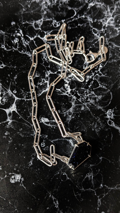 Lilith Spectrolite Coffin Necklace