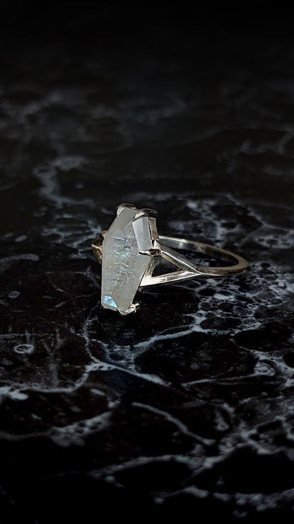 Lilith Moonstone Coffin Ring