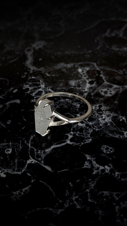 Lilith Moonstone Coffin Ring