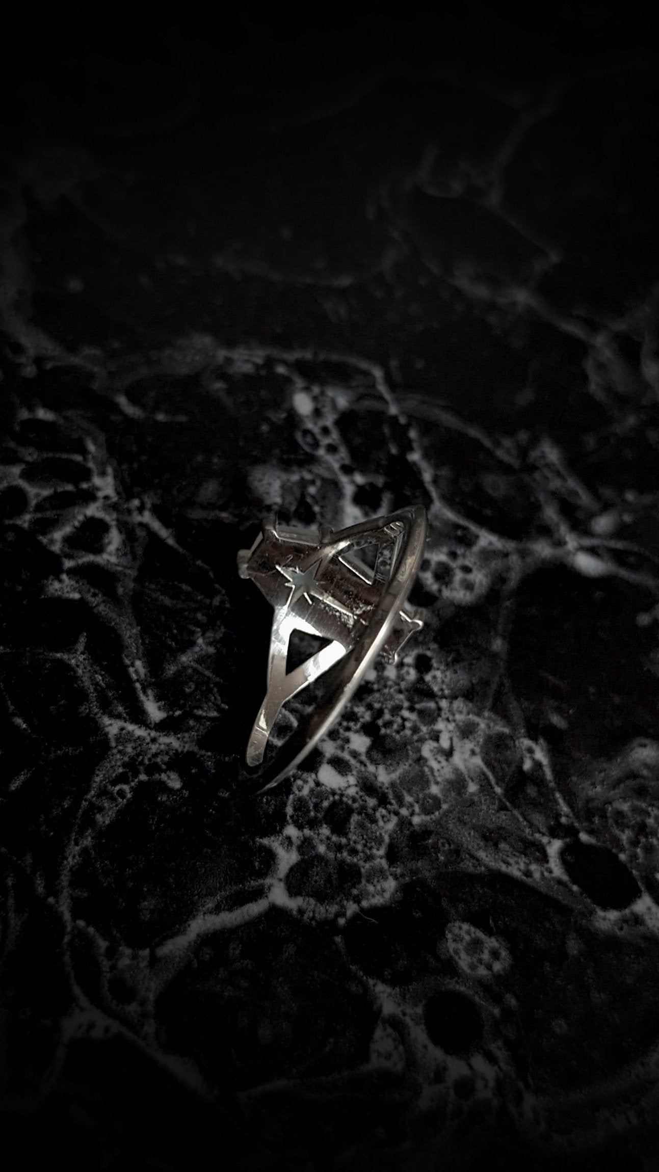 Lilith Moonstone Coffin Ring