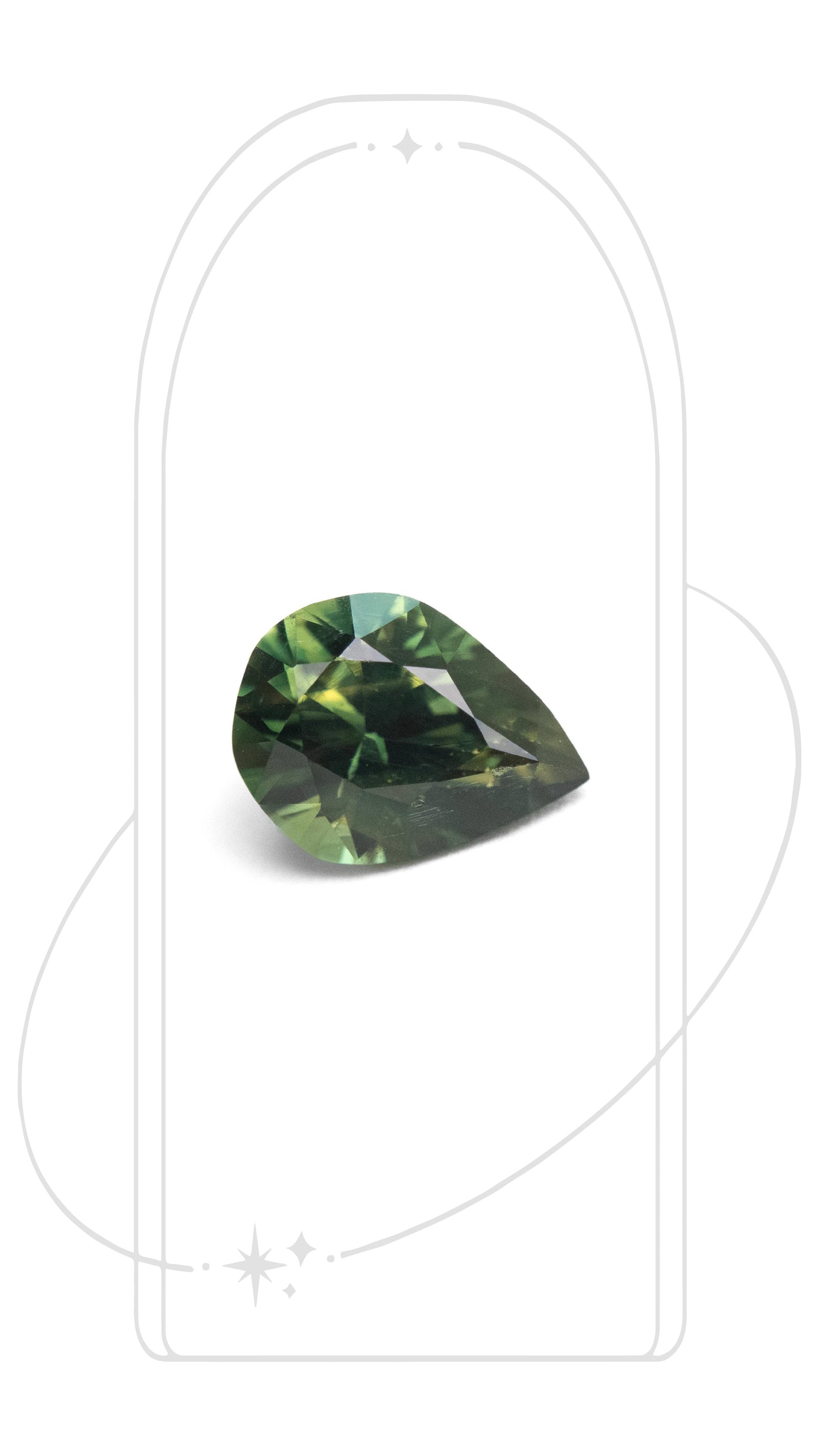 Pear Parti Green Sapphire