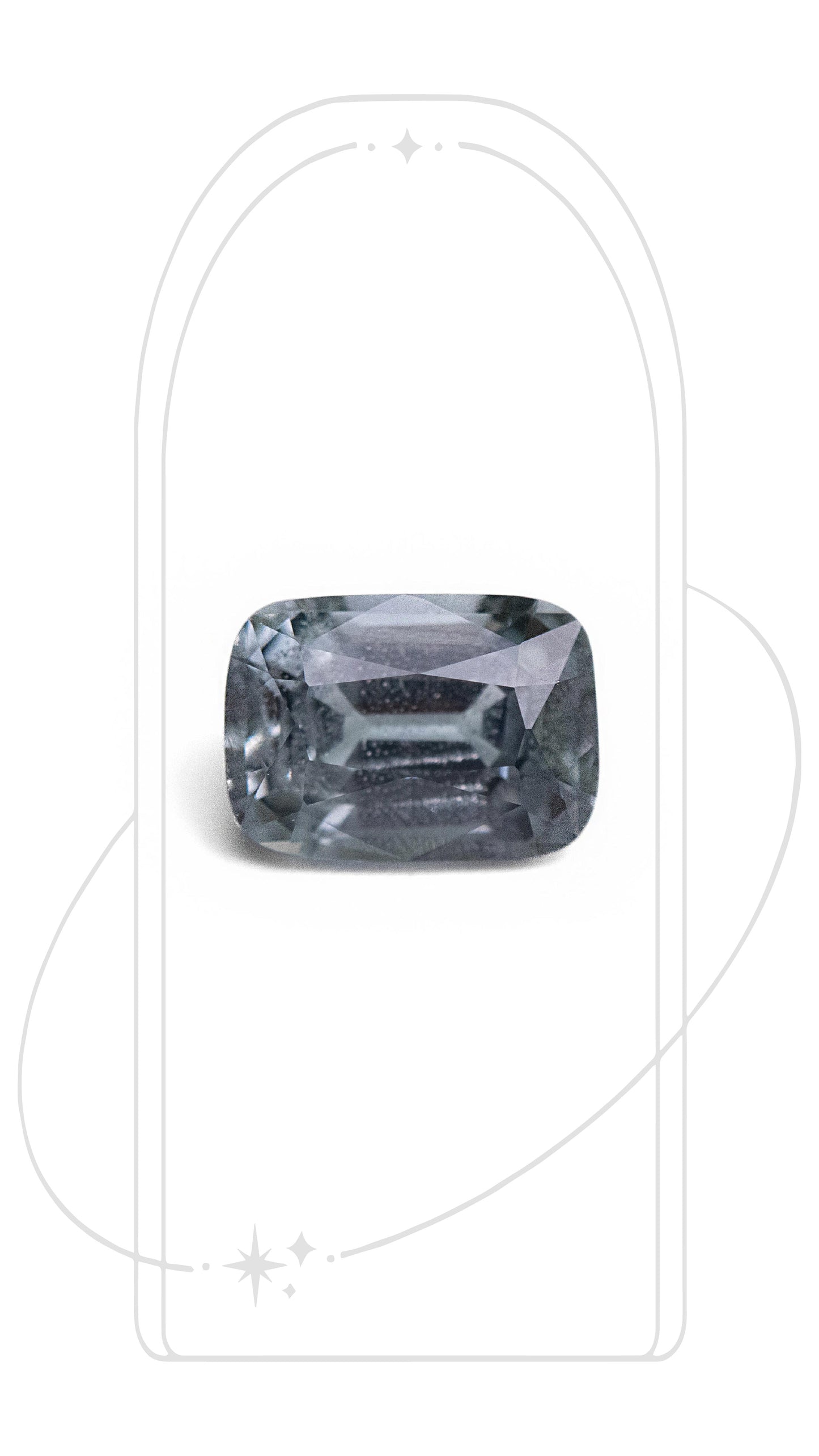 Cushion Blue-Grey Spinel