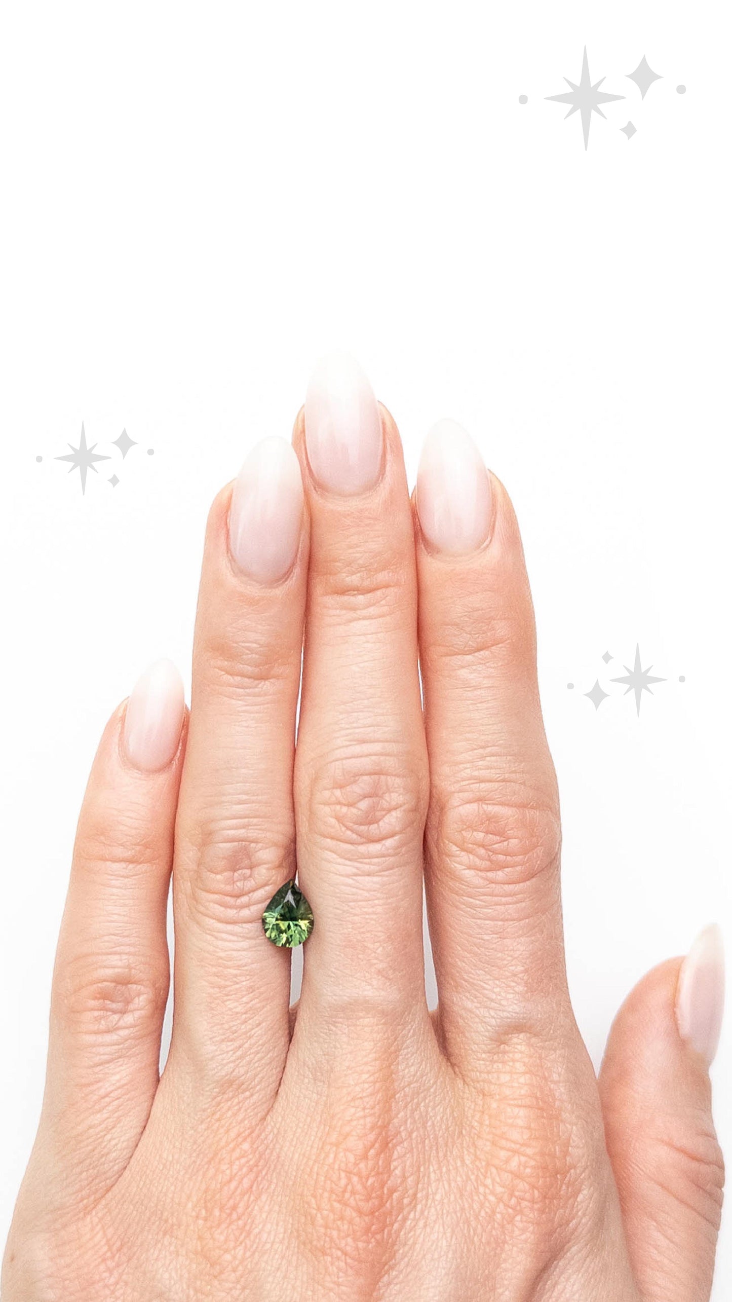 Pear Parti Green Sapphire