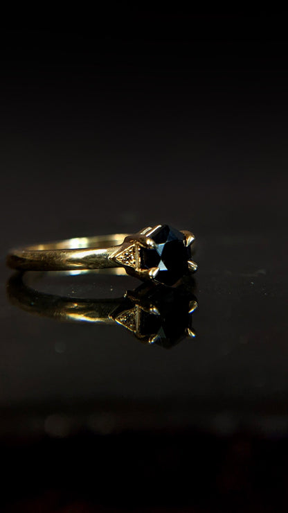 Luna Hex Spinel and Champagne Diamond Ring