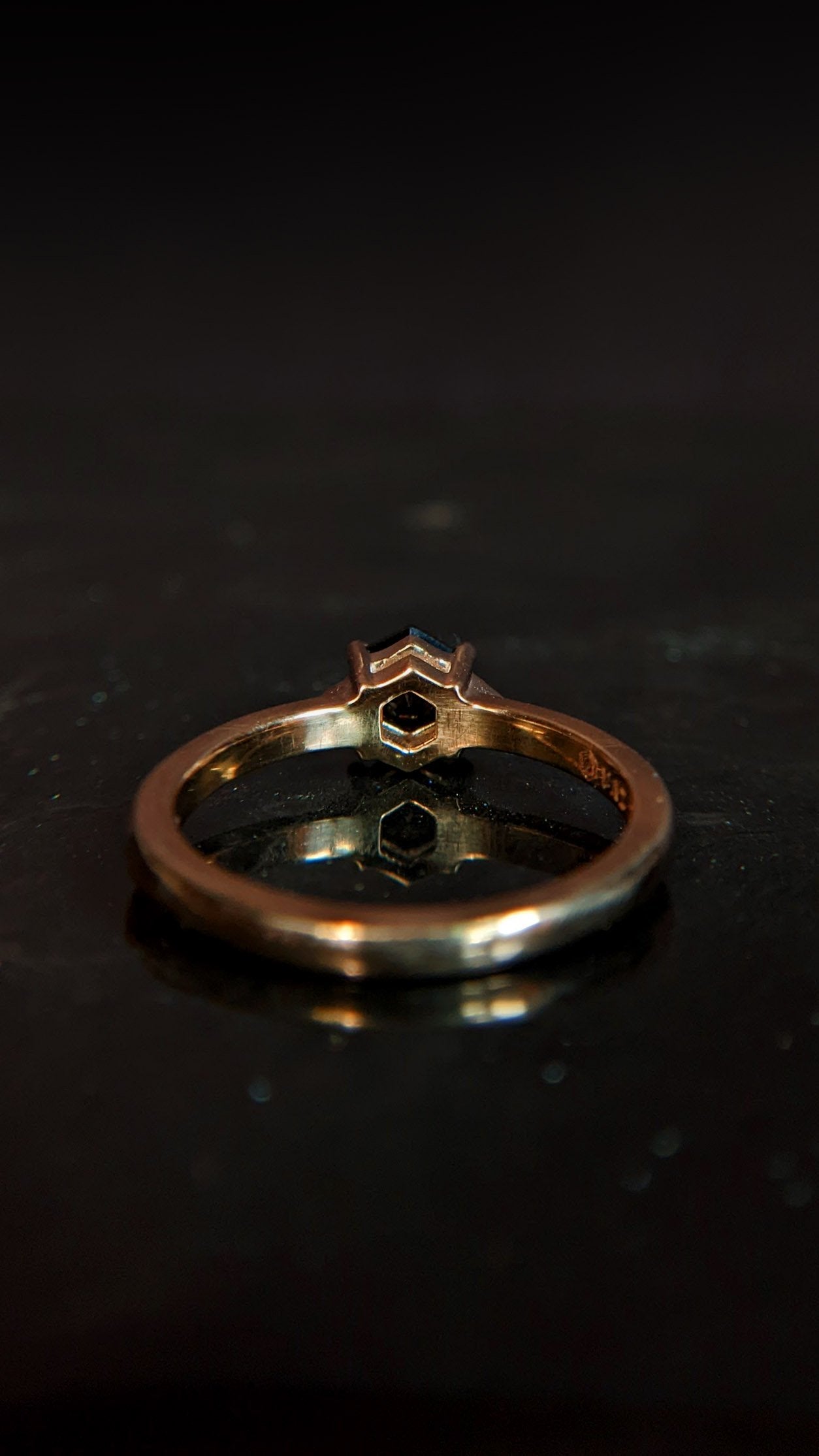 Luna Hex Spinel and Champagne Diamond Ring
