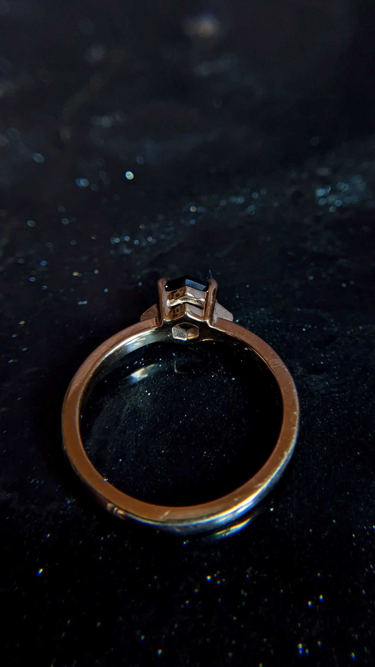Luna Hex Spinel and Champagne Diamond Ring
