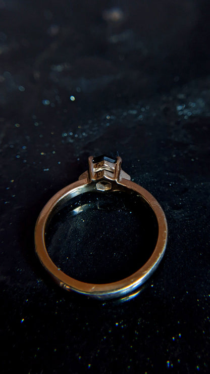 Luna Hex Spinel and Champagne Diamond Ring