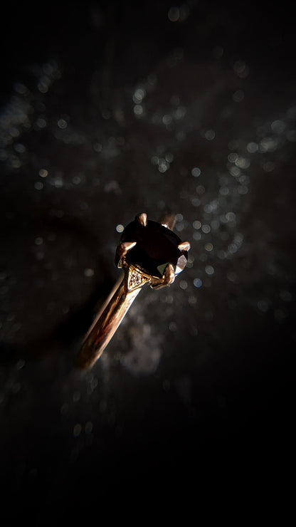 Luna Oval Spinel and White Diamond Ring