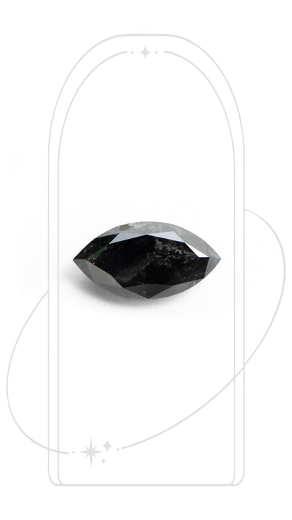 Marquise Double Cut Salt and Pepper Diamond