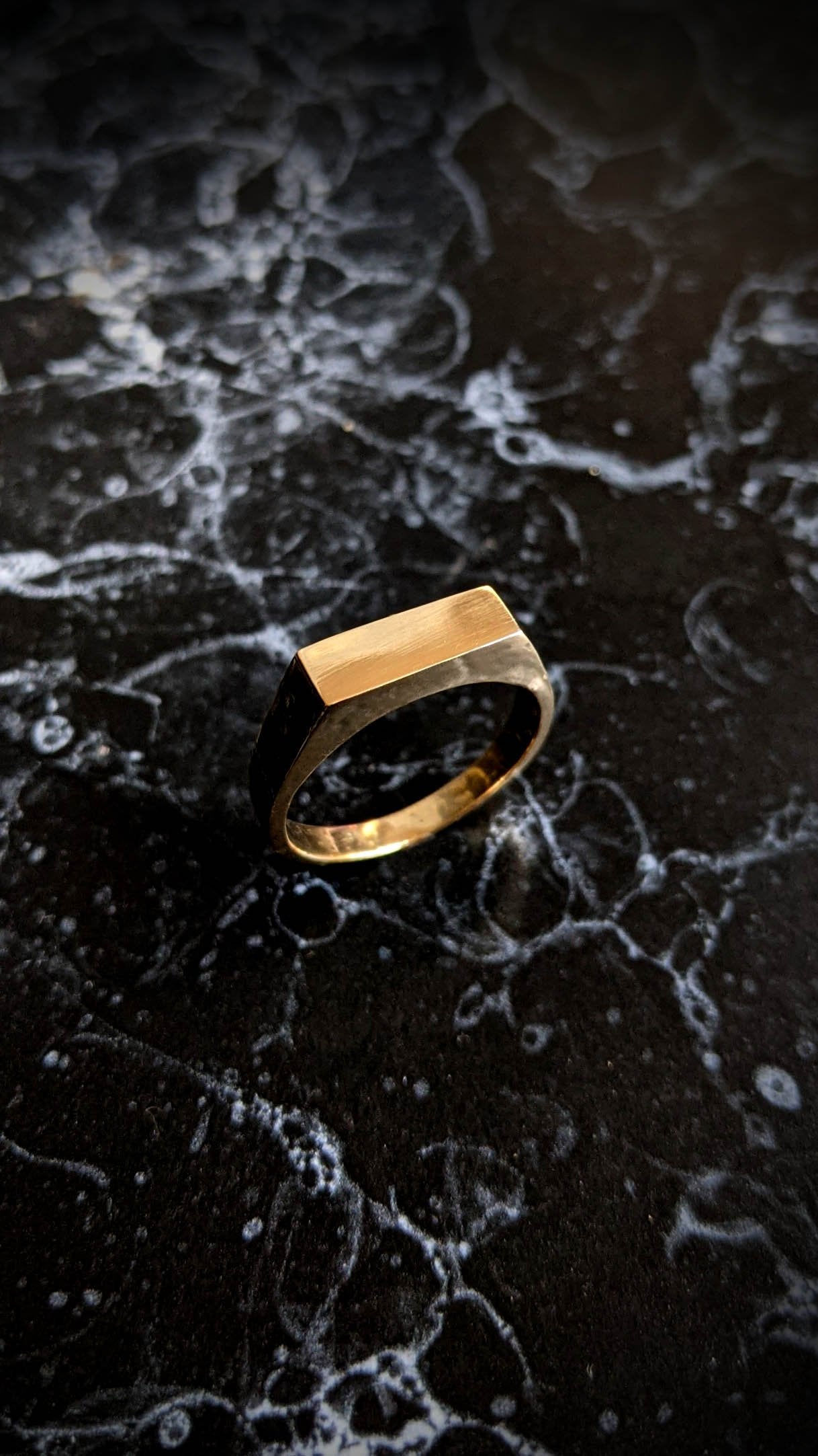 Mini Rectangular Stacking Signet Ring