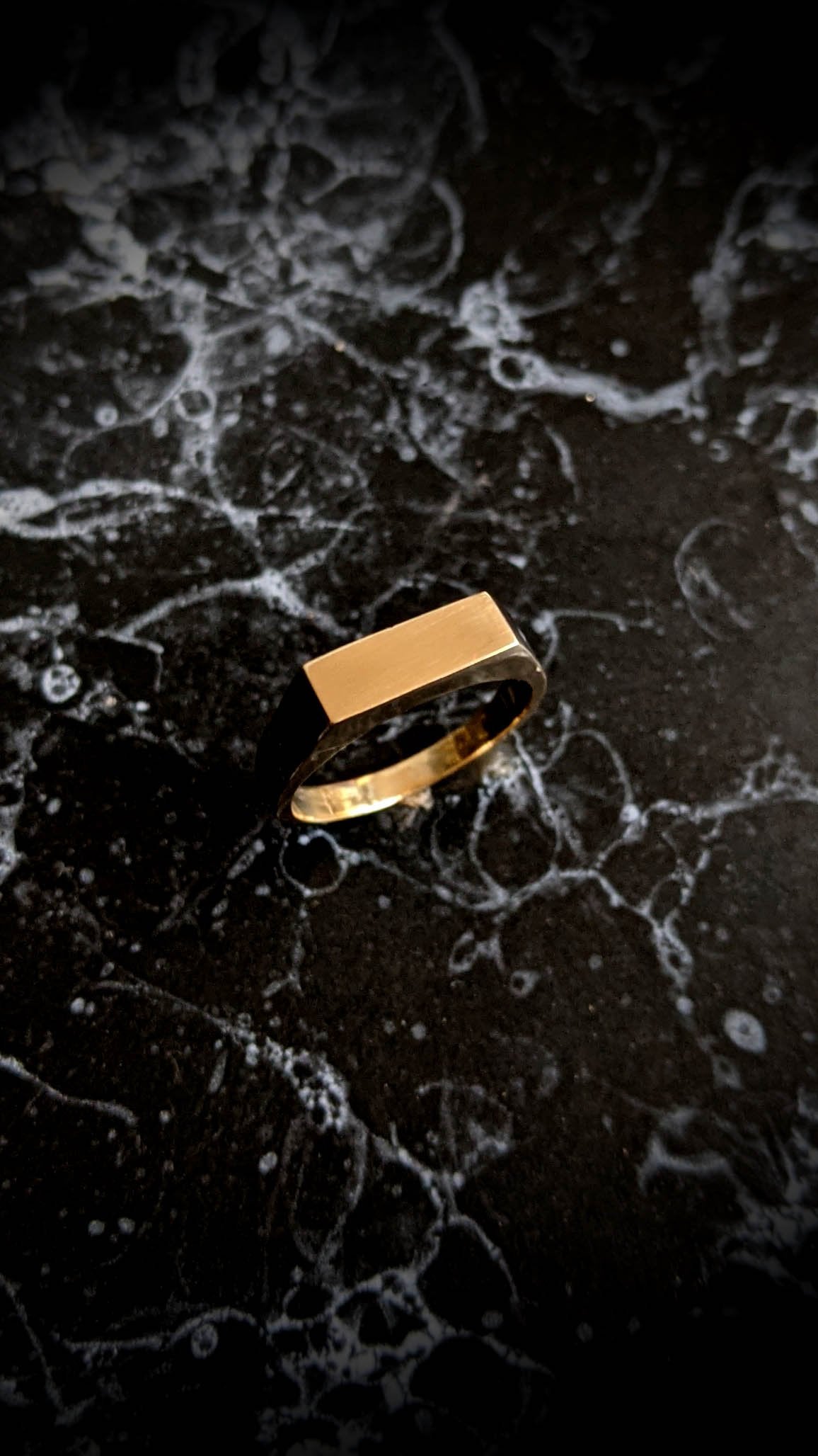 Mini Rectangular Stacking Signet Ring