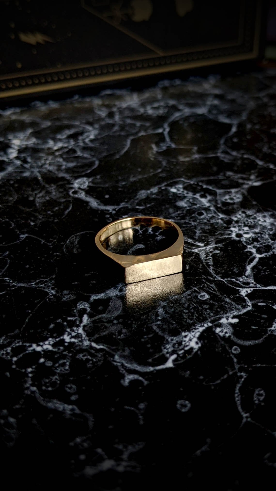 Mini Rectangular Stacking Signet Ring