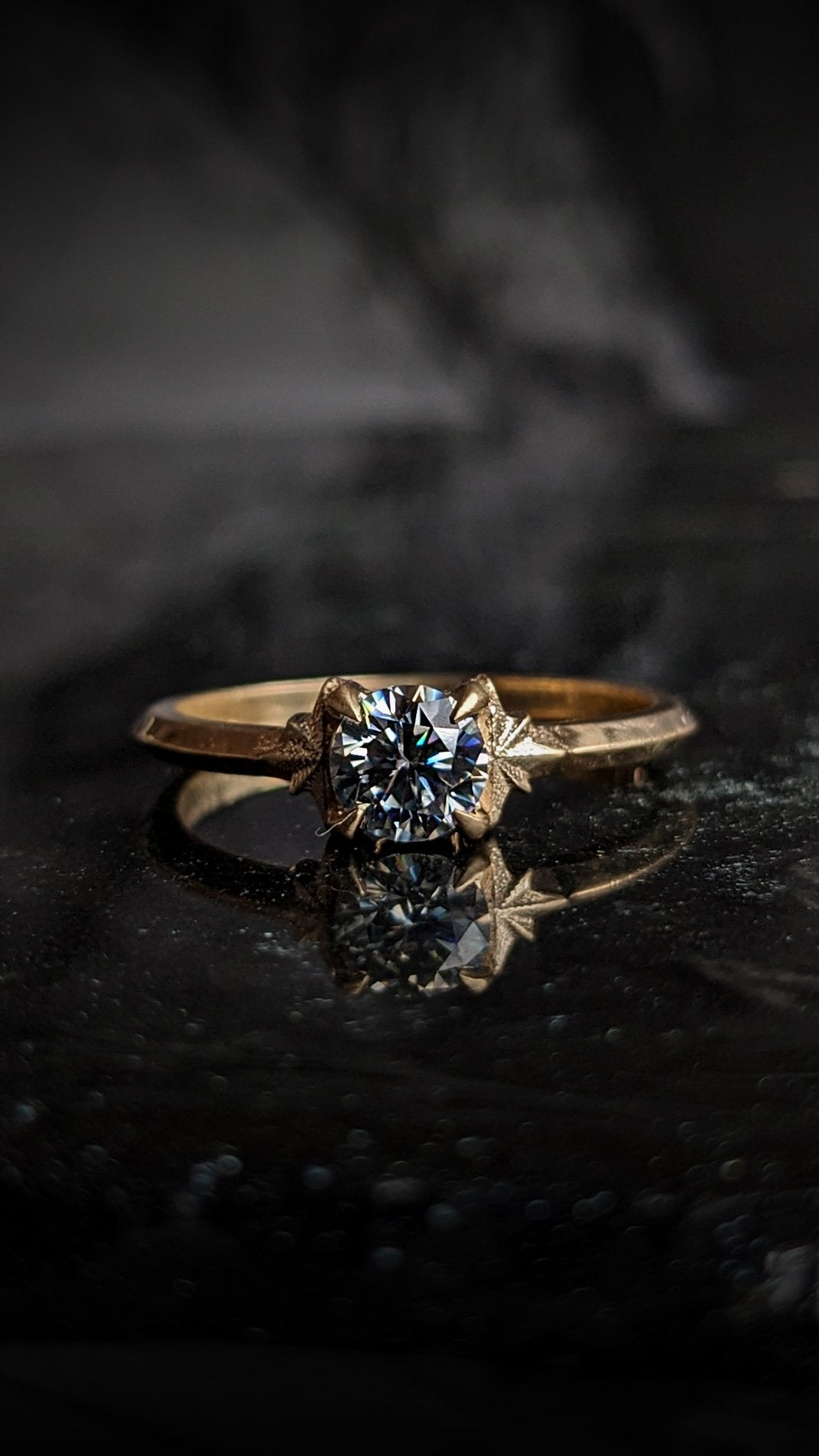 Nyota Grey Moissanite Solitaire