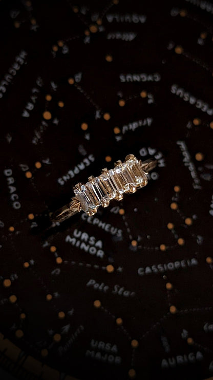 Nyota White Sapphire Baguette Ring