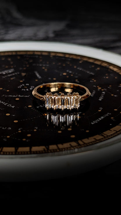 Nyota White Sapphire Baguette Ring