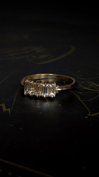 Nyota White Sapphire Baguette Ring