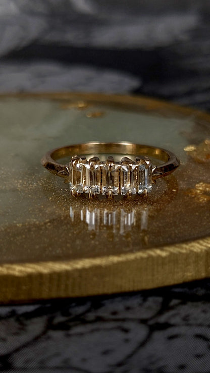 Nyota White Sapphire Baguette Ring