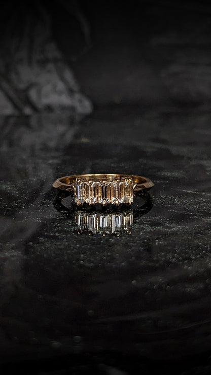 Nyota White Sapphire Baguette Ring