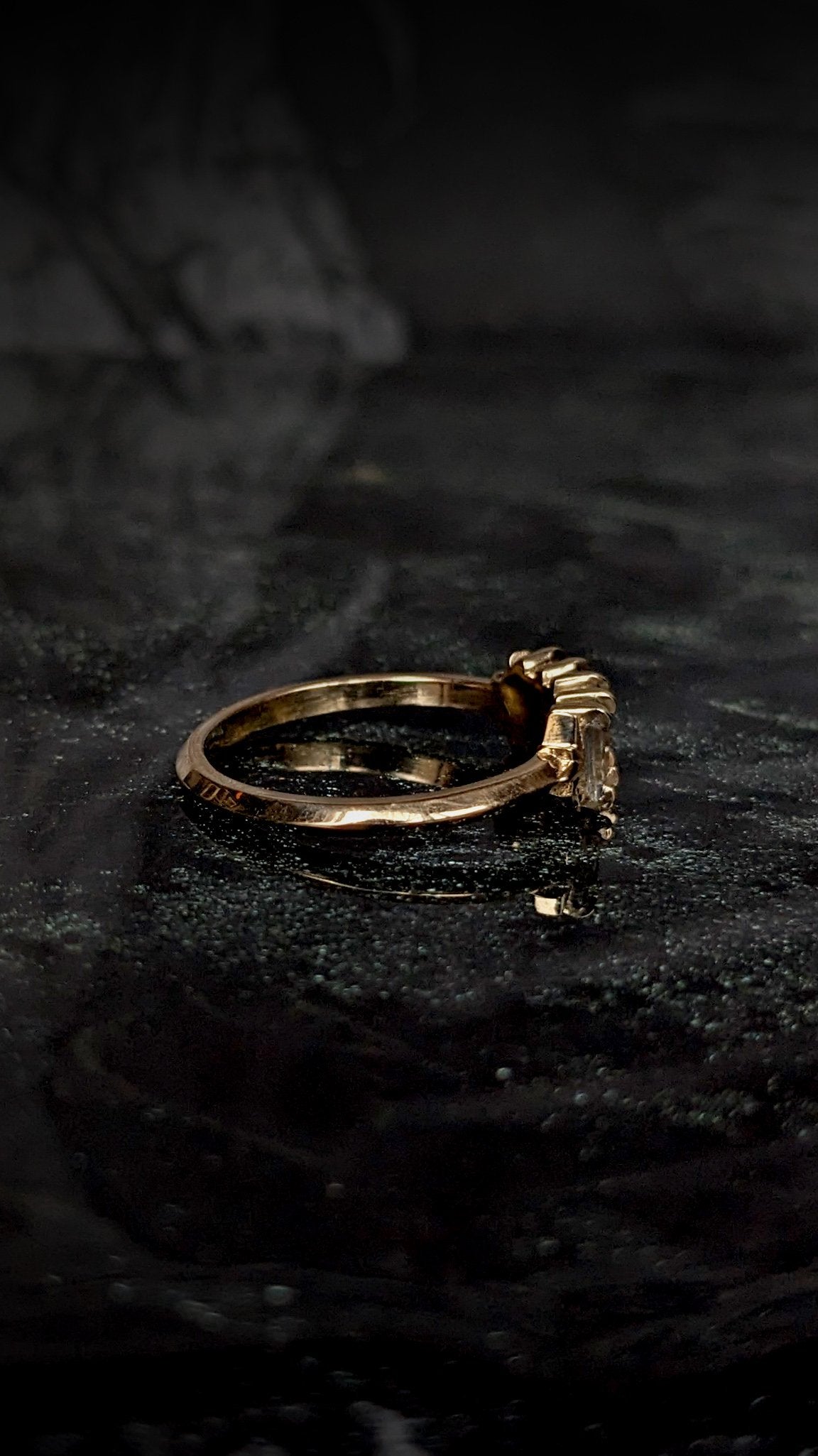 Nyota White Sapphire Baguette Ring