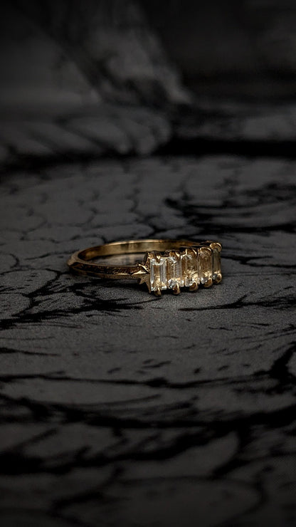 Nyota White Sapphire Baguette Ring