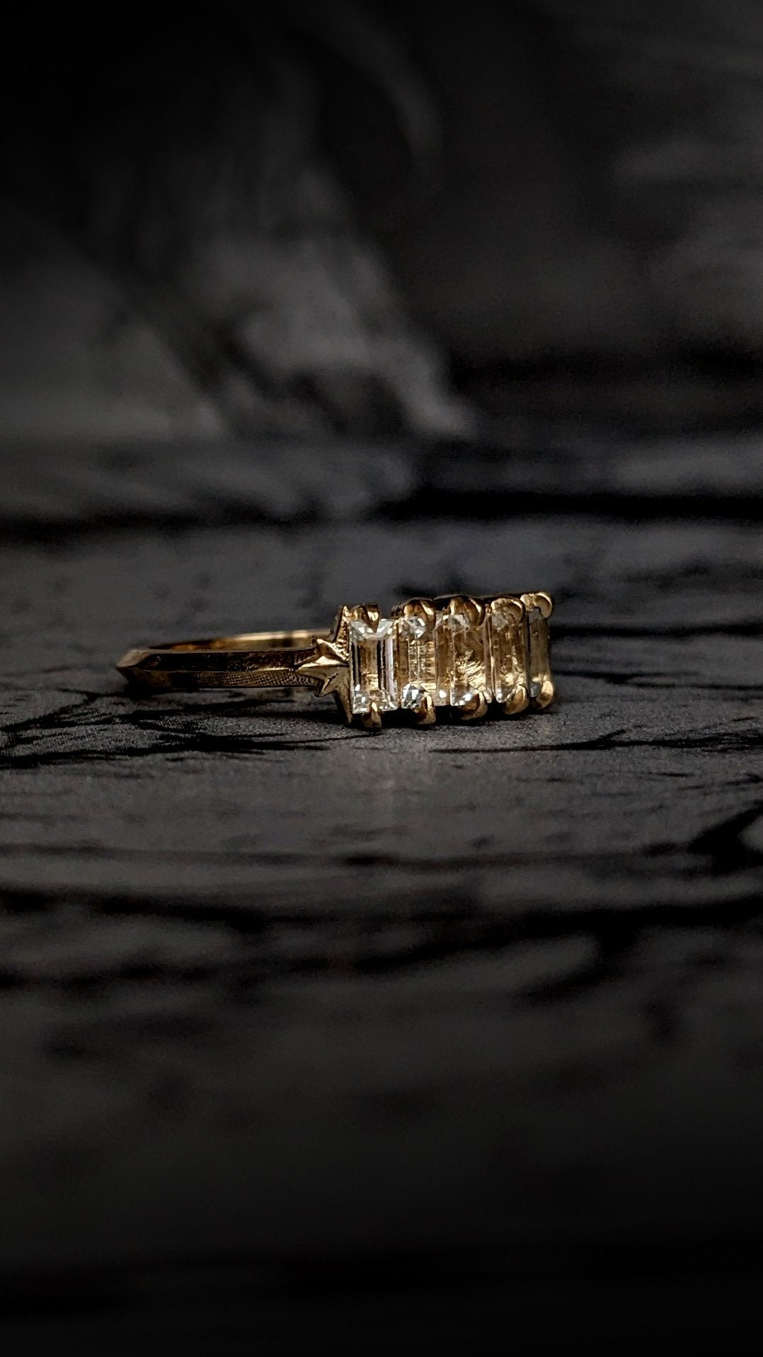 Nyota White Sapphire Baguette Ring