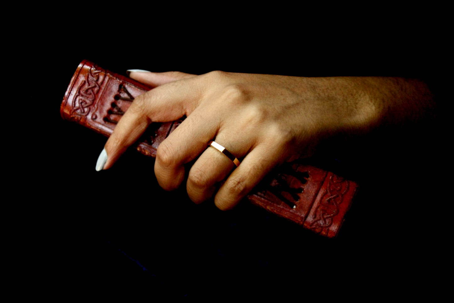 Octagon Faceted Band