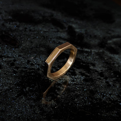 Octagon Faceted Band