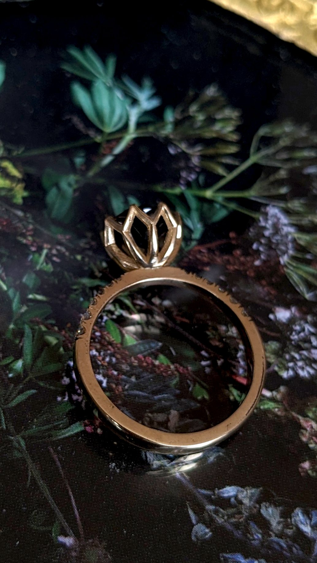 Octelyn Teal Sapphire & Diamond Ring