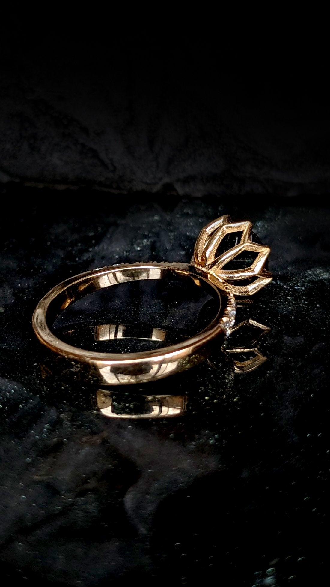 Octelyn Teal Sapphire & Diamond Ring