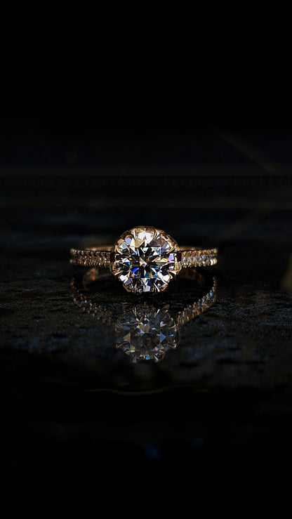 Octesian Ombrè with Moissanite