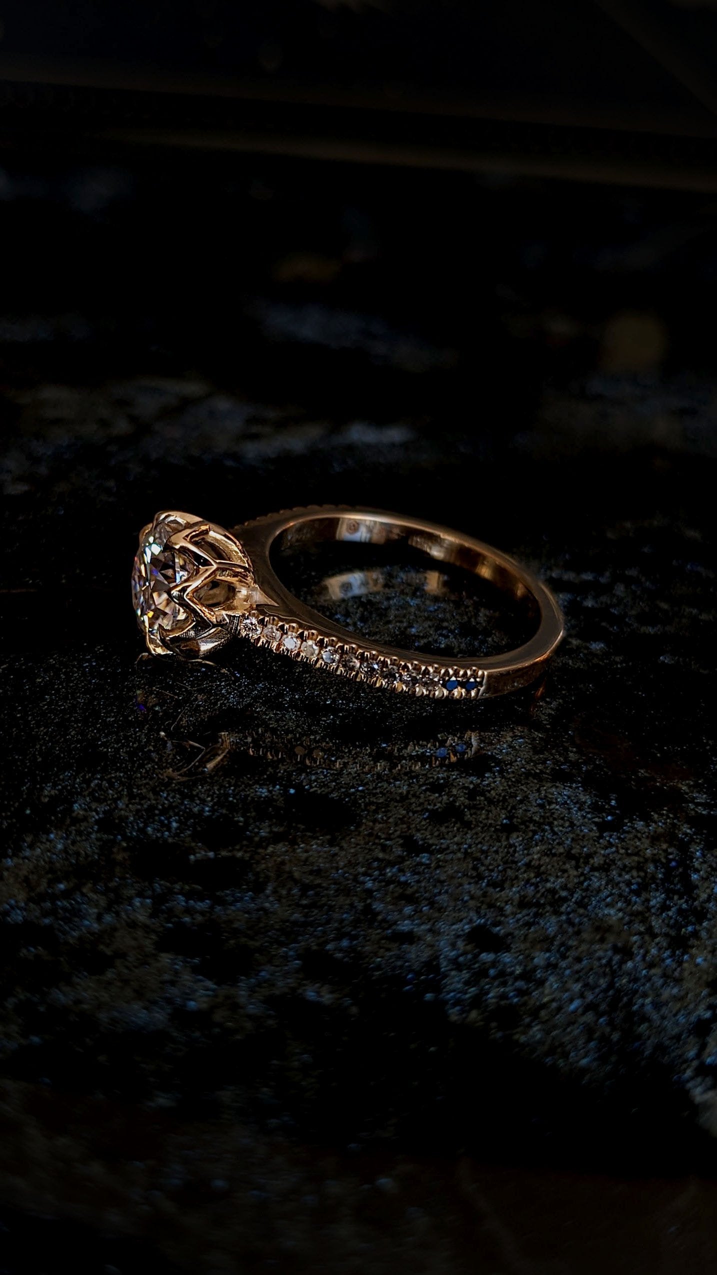 Octesian Ombrè with Moissanite
