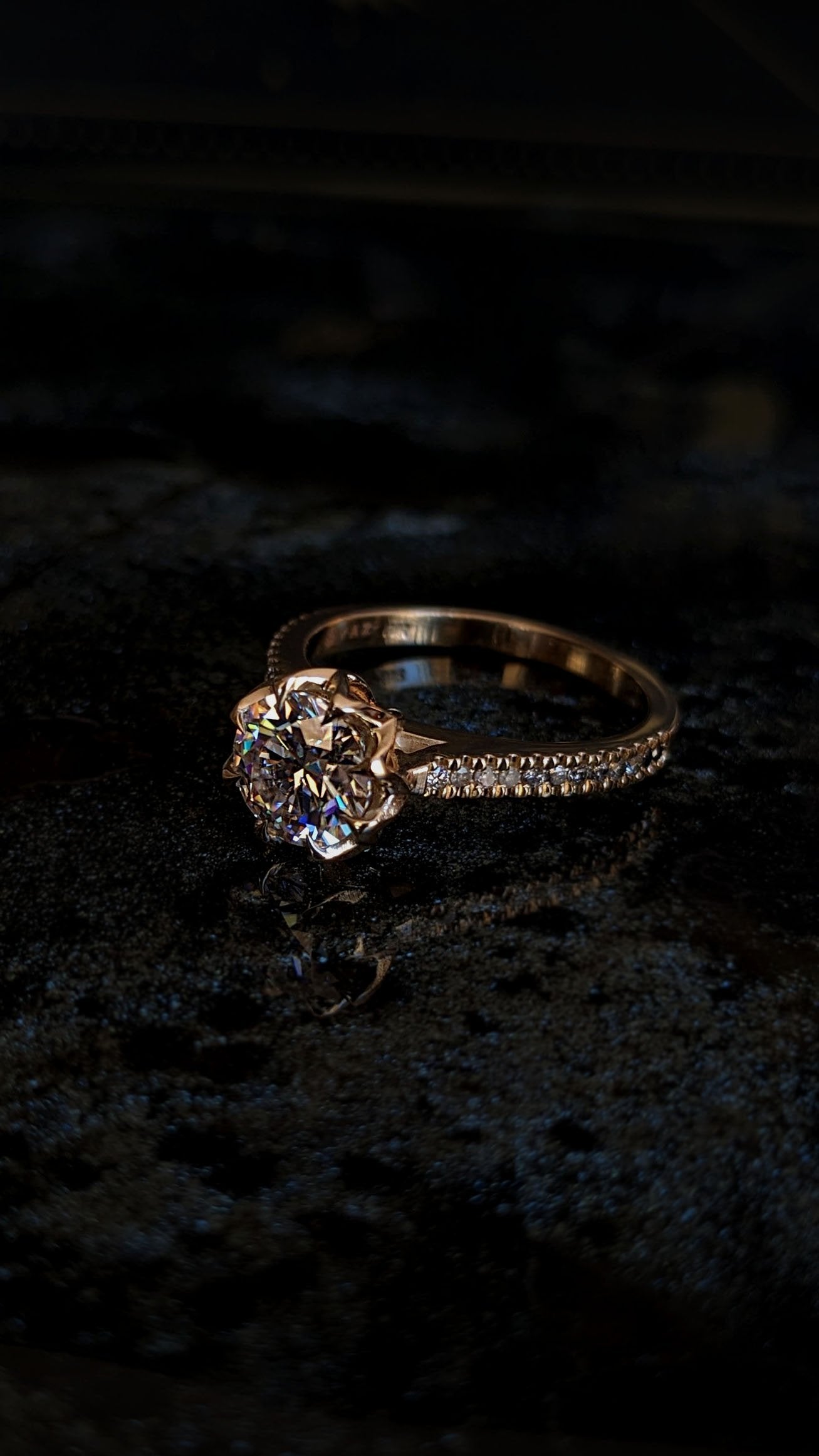 Octesian Ombrè with Moissanite
