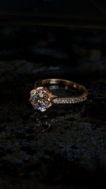 Octesian Ombrè with Moissanite