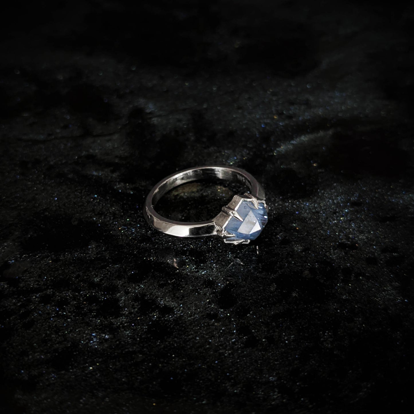 Olenna Elongated Blue Sapphire Hex