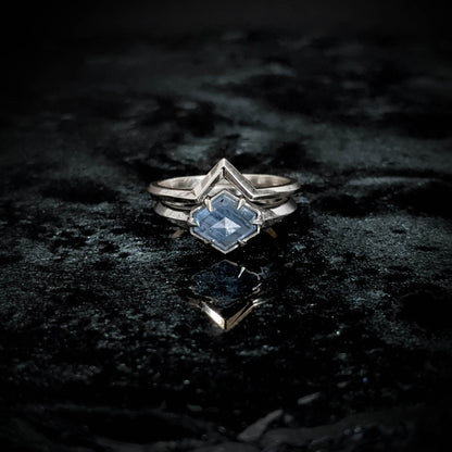 Olenna Elongated Blue Sapphire Hex