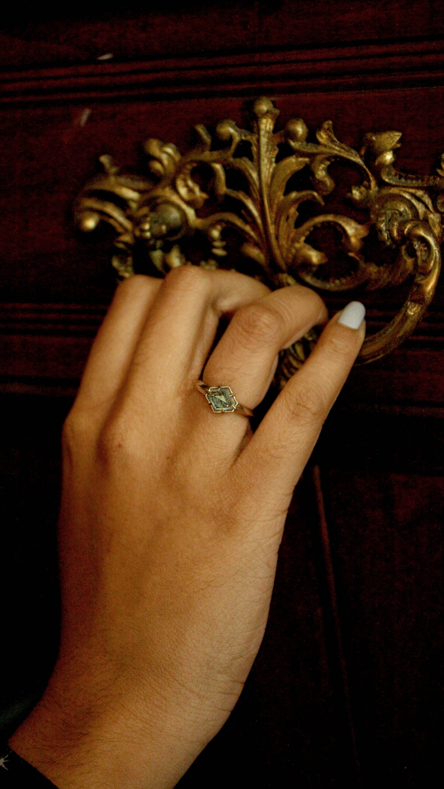 Olenna Elongated Blue Sapphire Hex