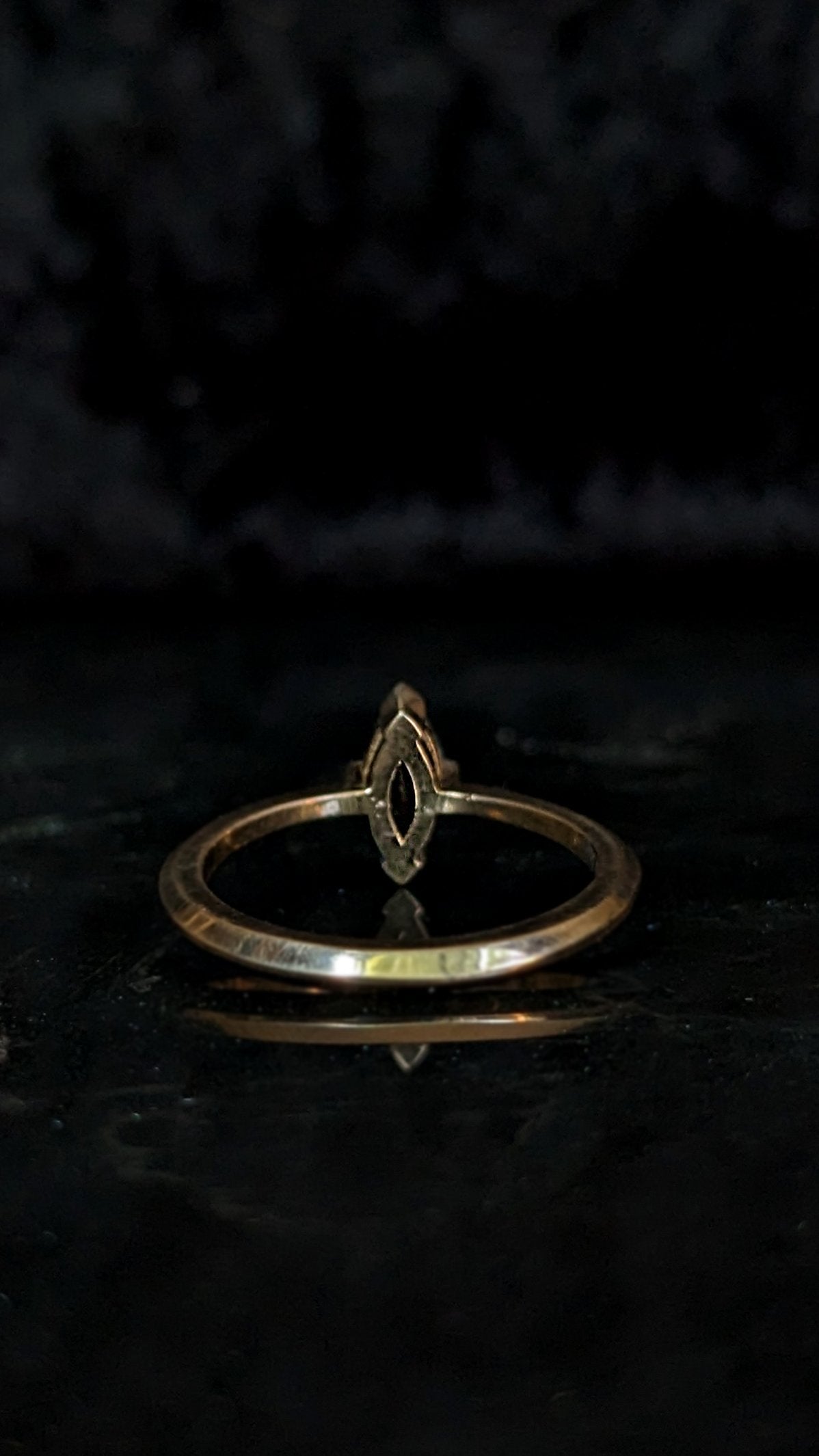 Olenna Salt and Pepper Diamond Marquise Solitaire
