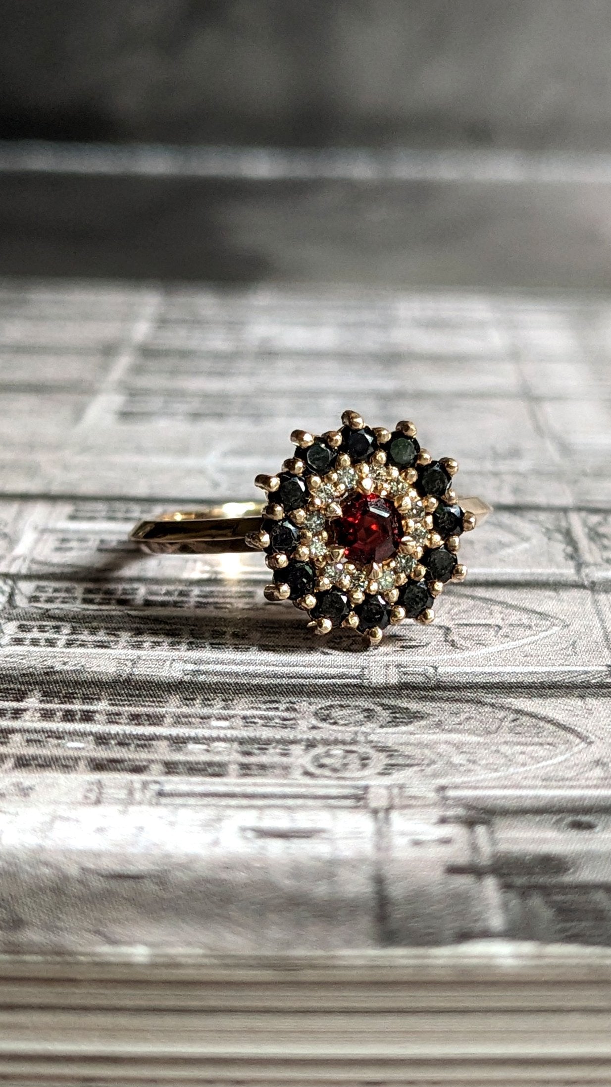 Phaenon Double Halo Ring